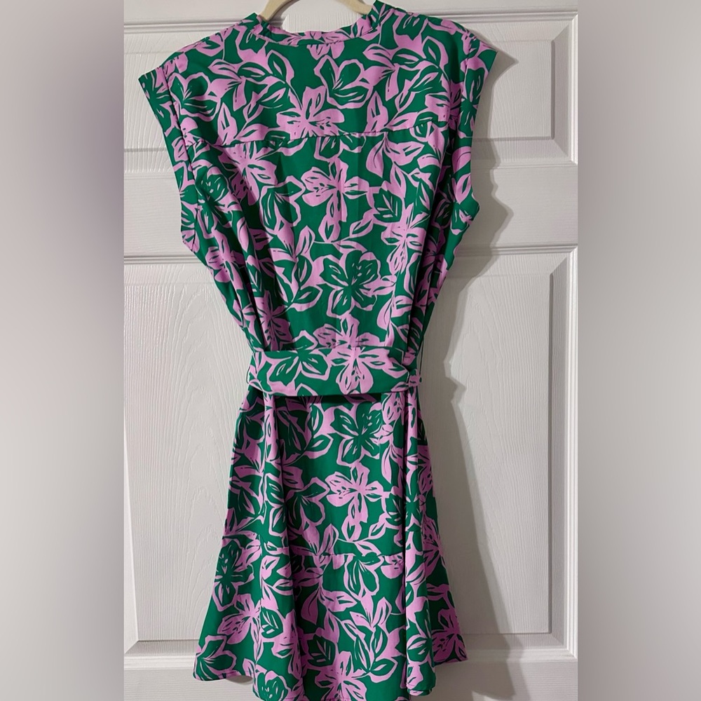 NWT Palm Rio Floral Green and Pink Dress - Picture 5 of 8
